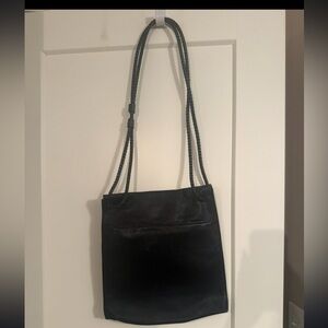 Stylish leather Falor Black Shoulder Bag